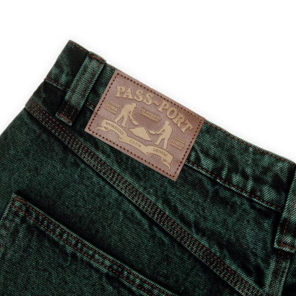 Pass~Port Workers Club Denim Jeans - Dark Green Over-Dye - 35th North