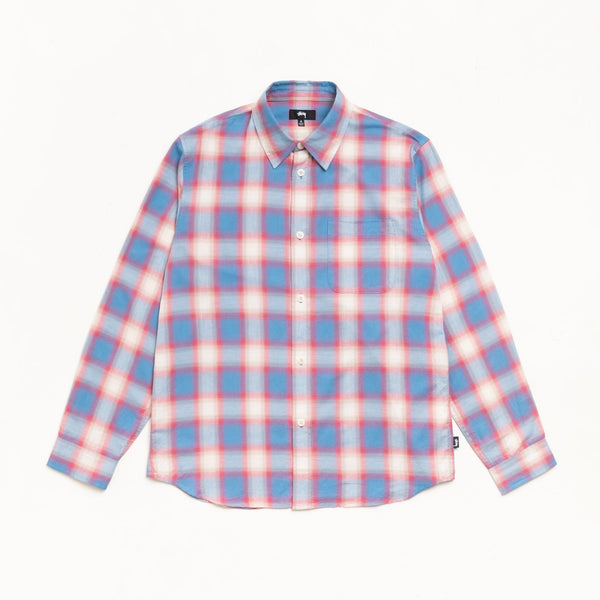 STUSSY BEACH OMBRE PLAID SHIRT Sサイズ Stussy Beach Ombre Plaid Shirt - Blue | 35th North