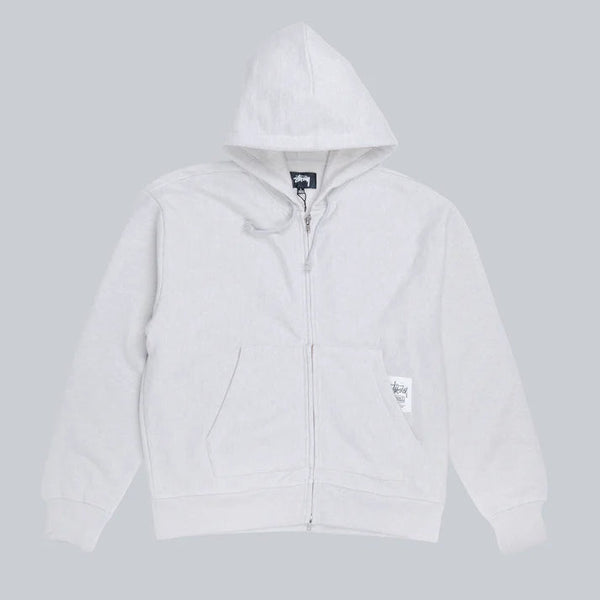 Stussy Brass Zip Knit Hood - Heather Grey - 35th North