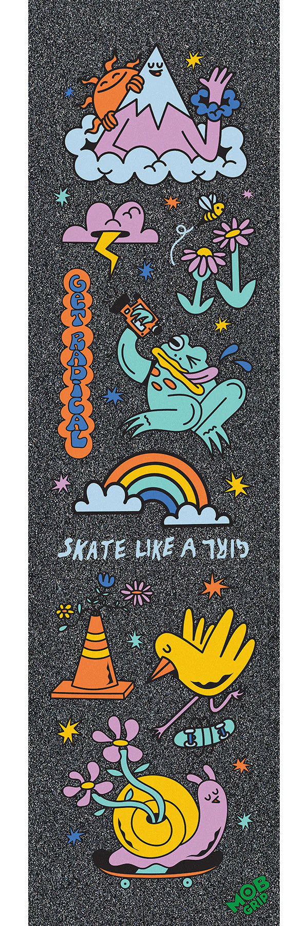 9in Skate Like A Girl Mashup Mob Skateboard Grip Tape