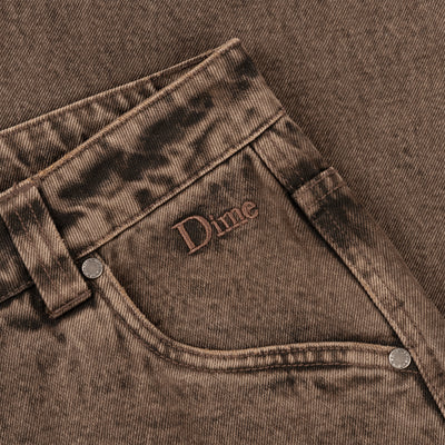 Dime Classic Relaxed Denim Pants - Faded Brown