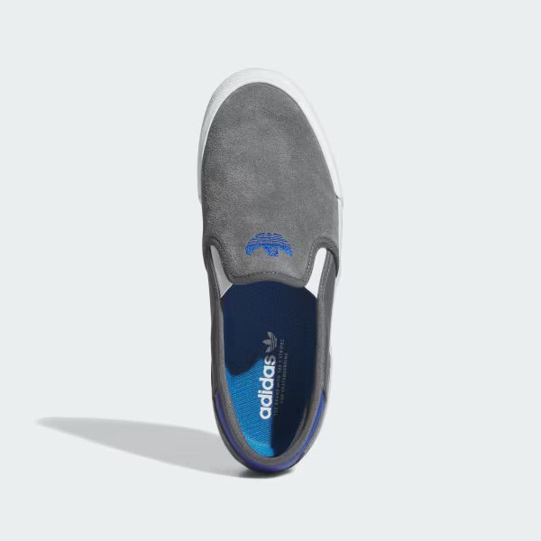 adidas Shmoofoil Slip-On - Grey / Royal Blue 11 adidas Shmoofoil Slip-On - Grey / Royal Blue 11