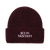 Sci-Fi Mixed Yarn Logo Beanie - Red / Black