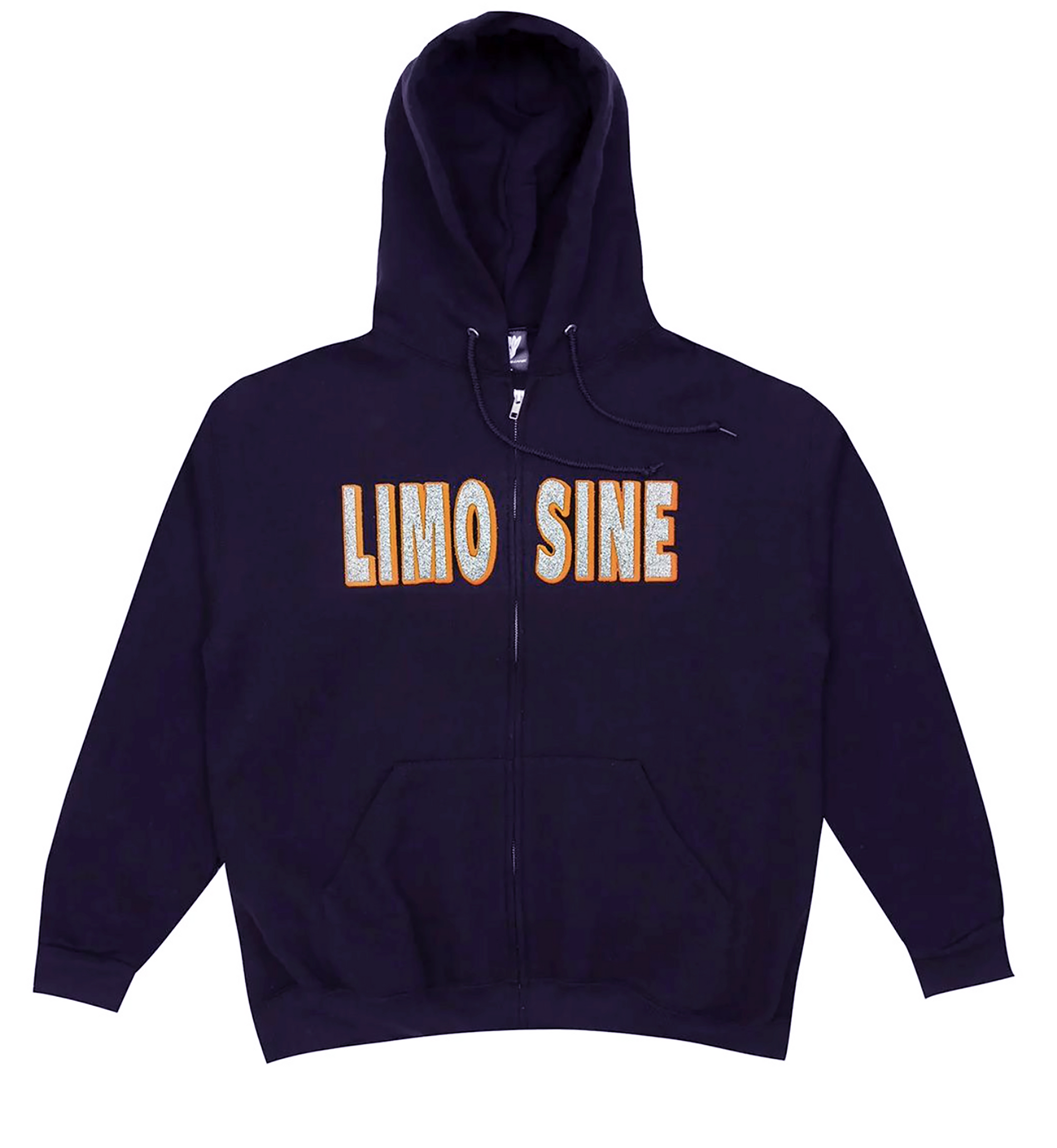 Limosine 'Sparkle Zip' Hooded Sweatshirt - Navy