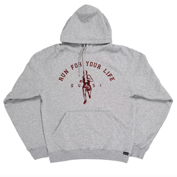 Quasi 'Run For Your Life' Hoodie - Heather Grey | 35th North