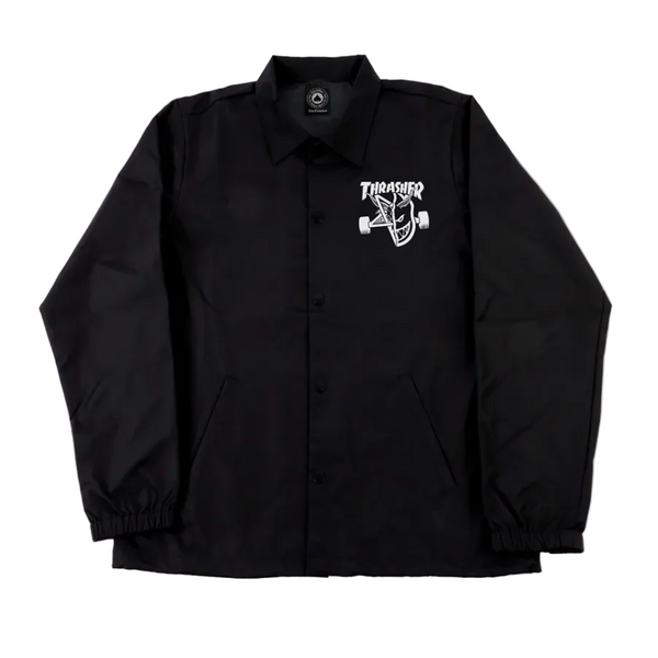 Thrasher x Spitfire Thrash & Burn Coach Jacket - Black | 35th North