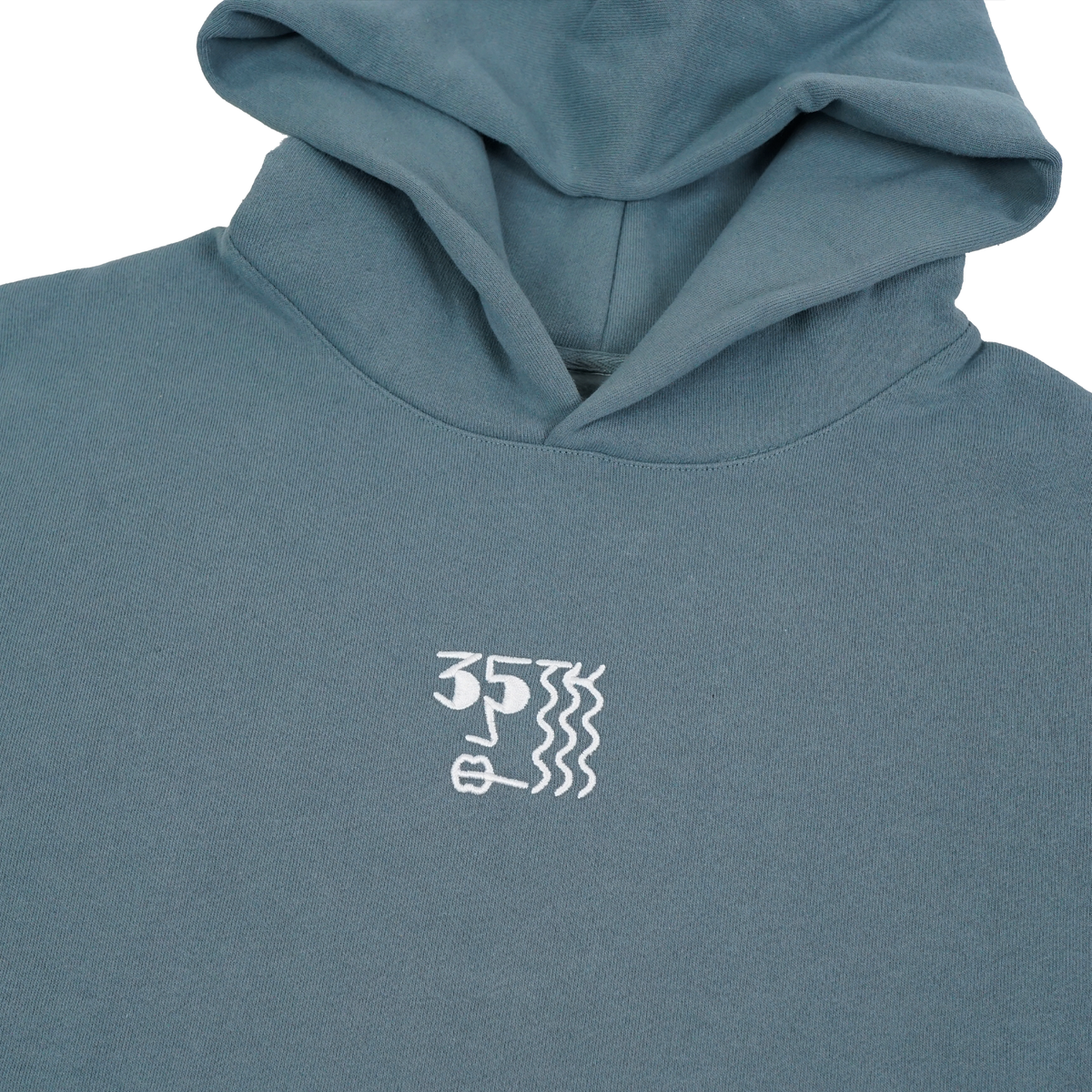 35th North 'Smoker’ Embroidered Hoodie - Faded Teal