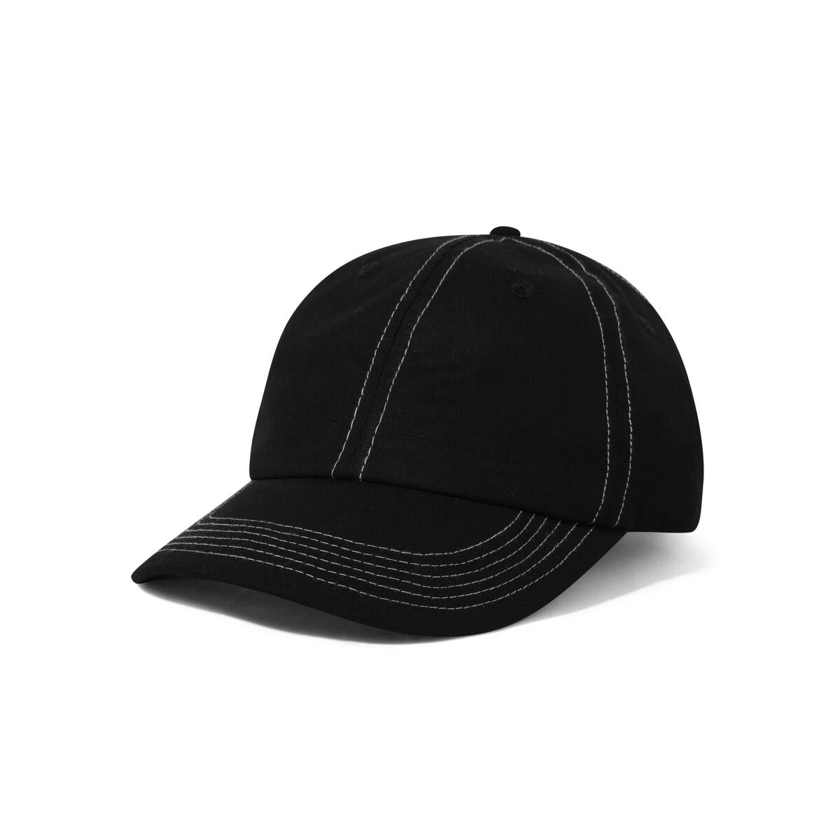 Butter Goods Washed Ripstop 6 Panel Cap - Black