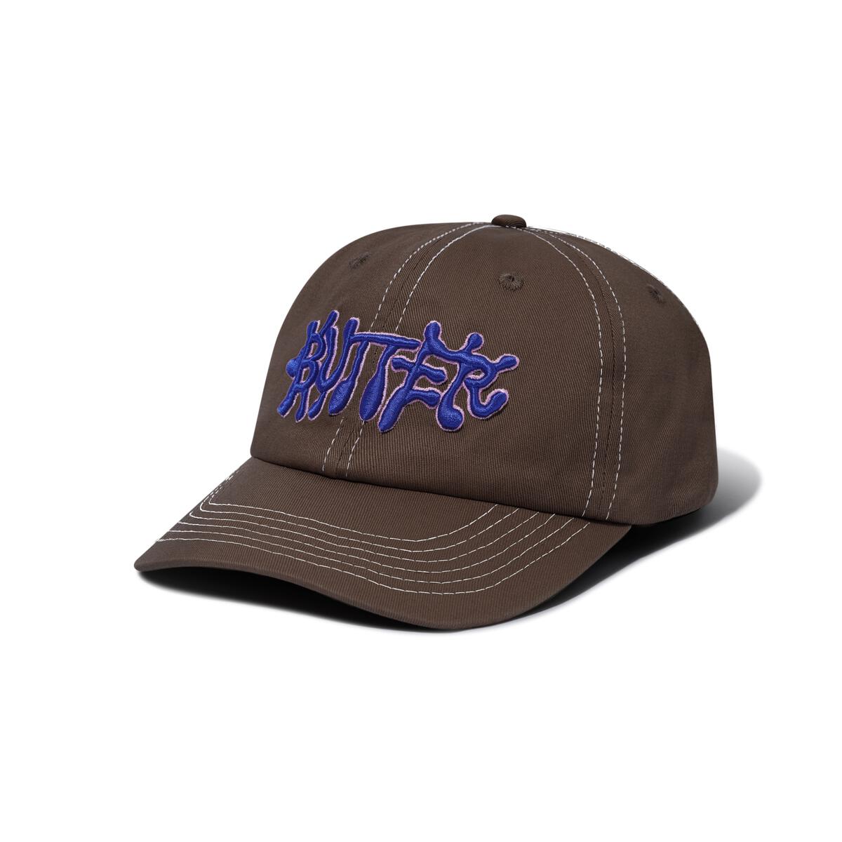 Butter Goods Ink 6 Panel Cap - Dark Brown