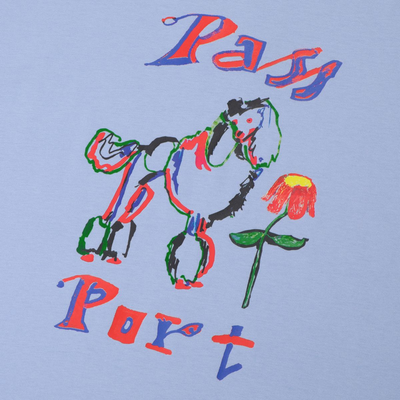 Pass~Port Poodle Organic Tee - Powder Blue