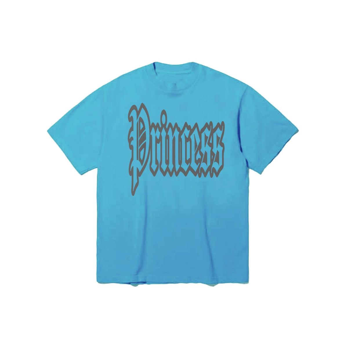 Hardbody Princess Silver Tee - Neon Blue