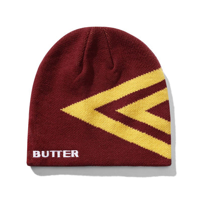 Butter Goods Diamond Skully Beanie - Burgundy