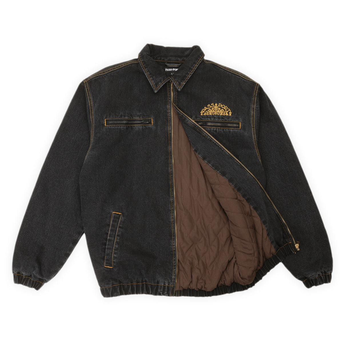 Pass~Port Vineyard Birds Denim Delivery Jacket - Washed Black