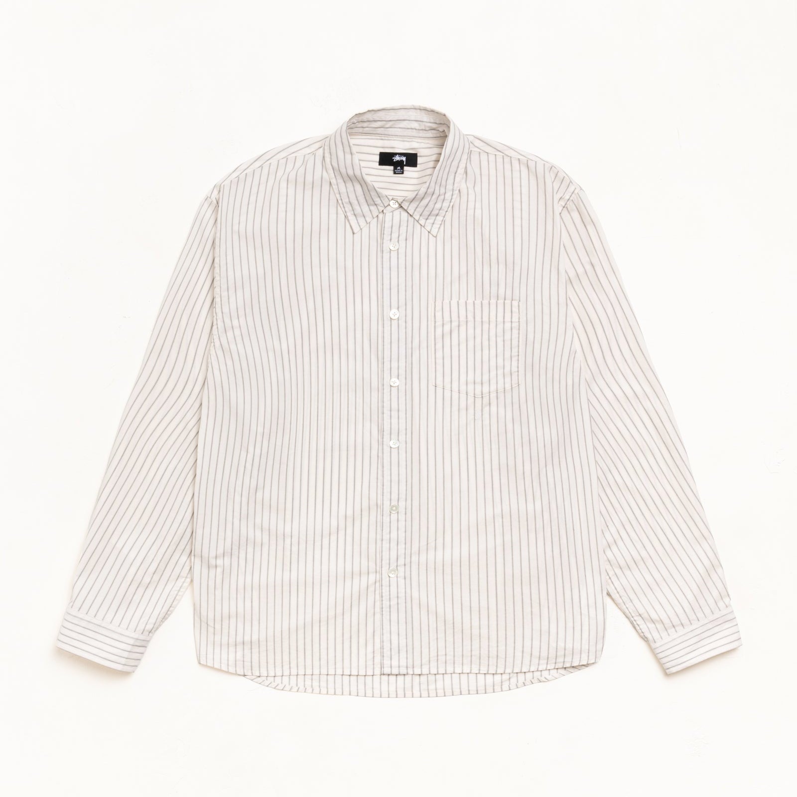 Stussy Standard LS Shirt - Natural Stripe