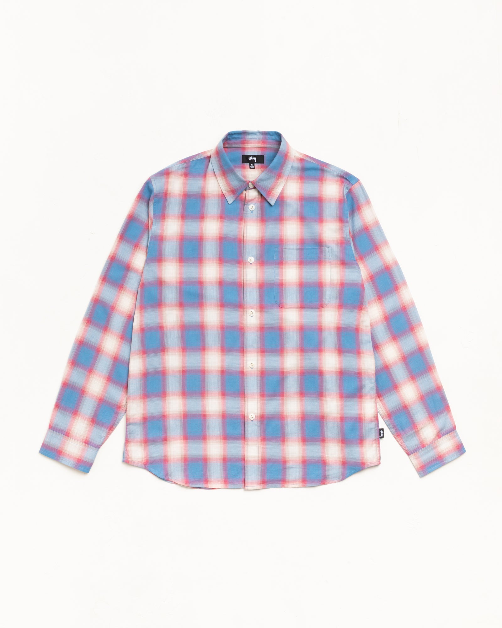 Stussy Beach Ombre Plaid Shirt - Blue