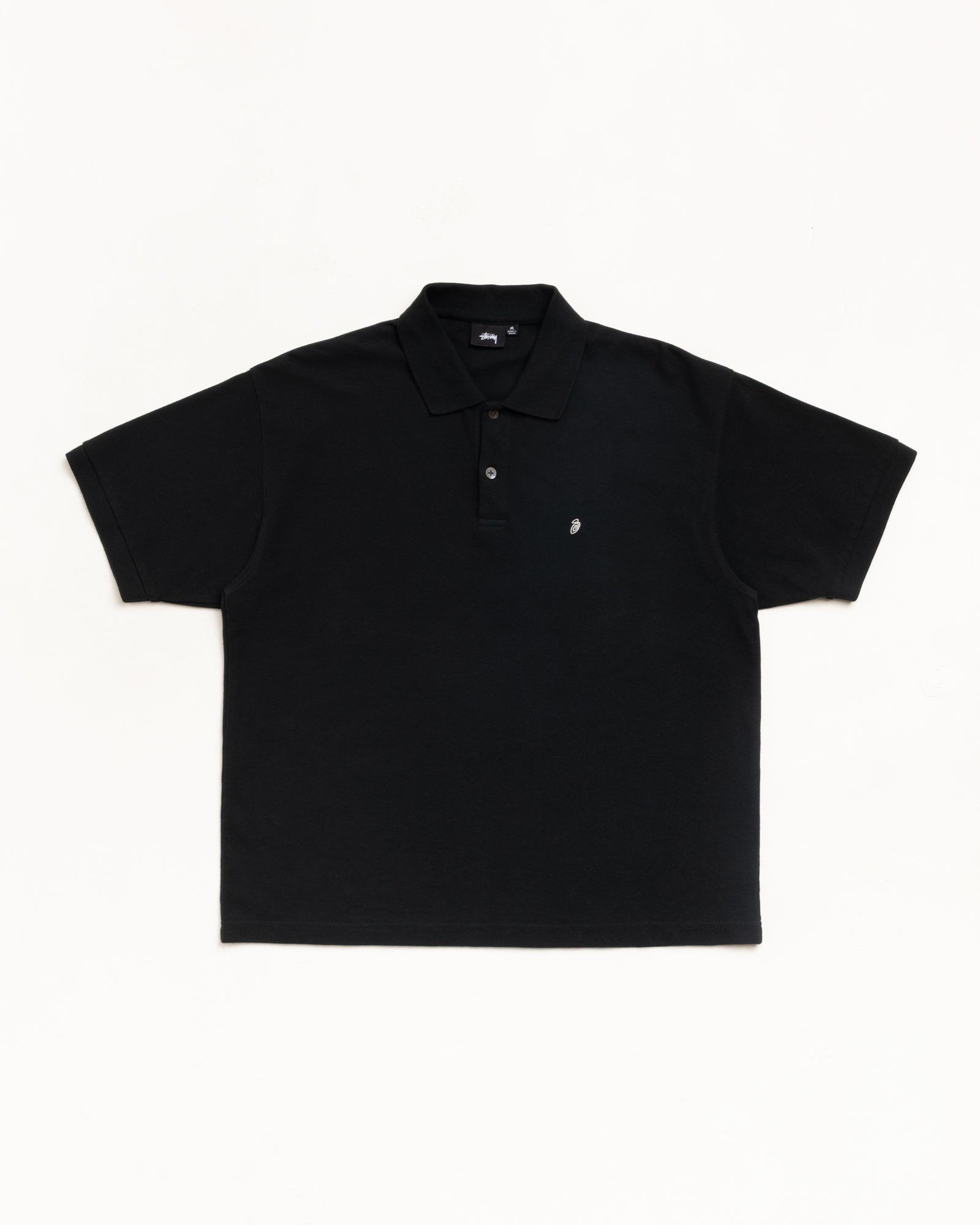 Stussy Classic Pique Polo - Black