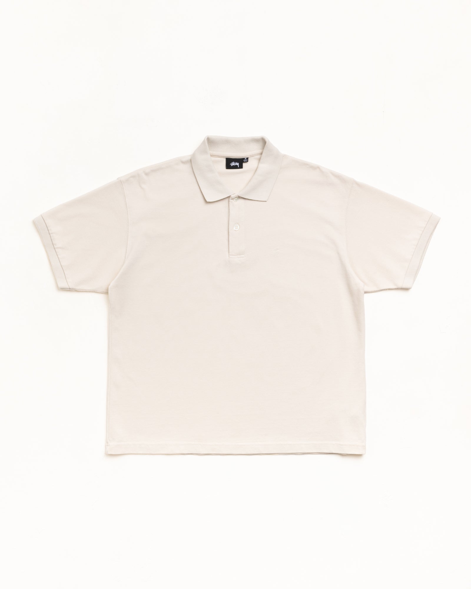 Stussy Classic Pique Polo - Off White