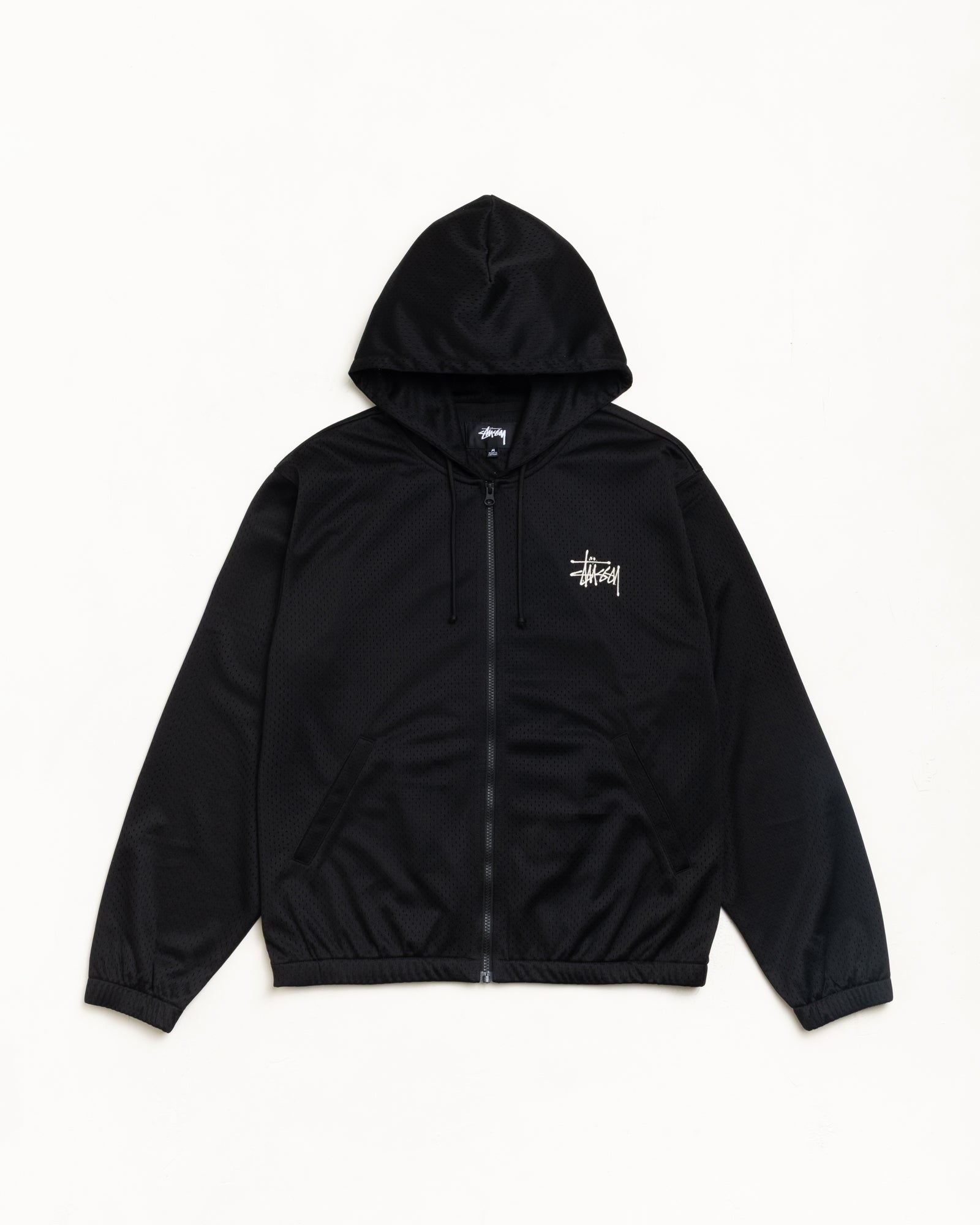 Stussy Athletic Mesh Zip Hood - Black