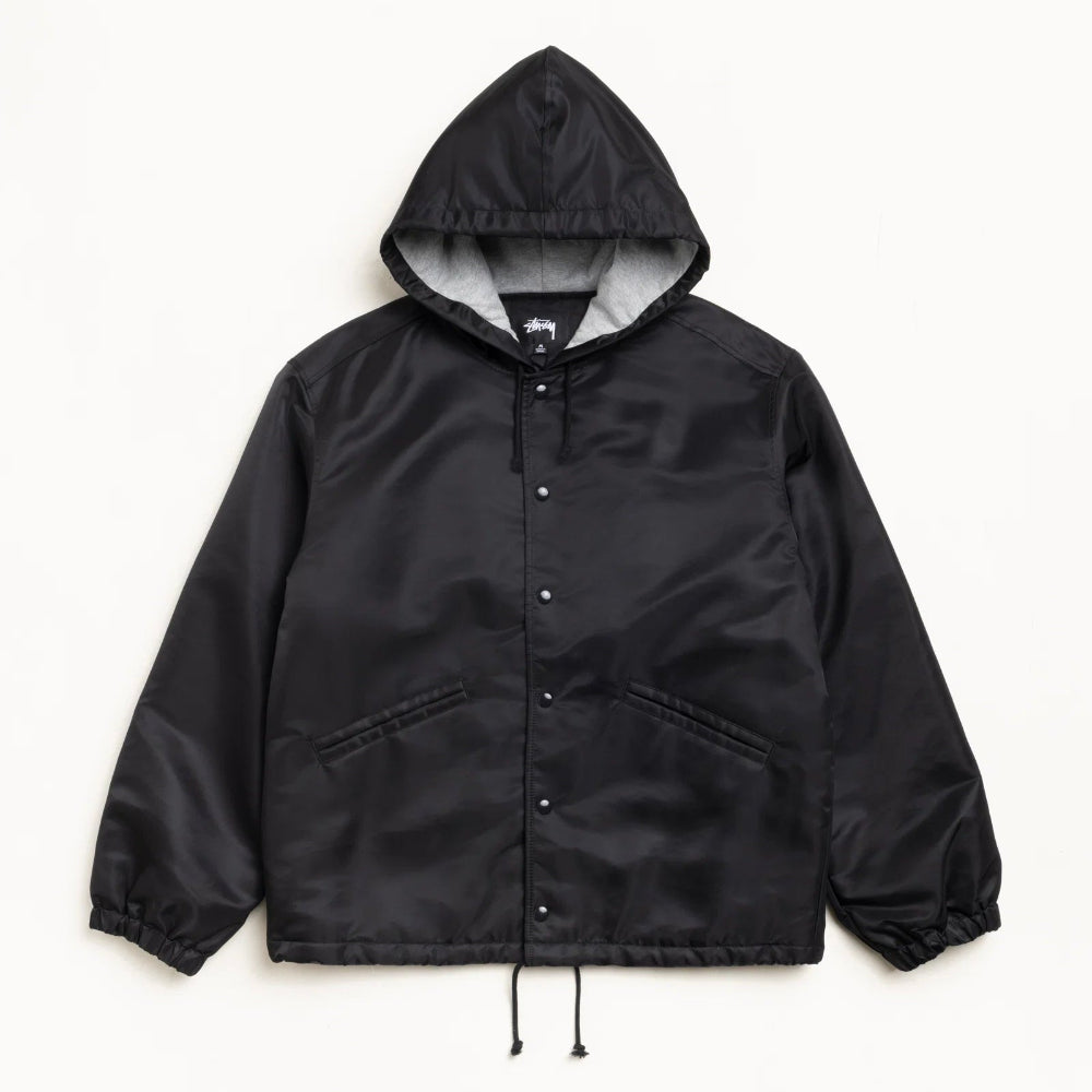 Stussy Hooded Coach Jacket - Black