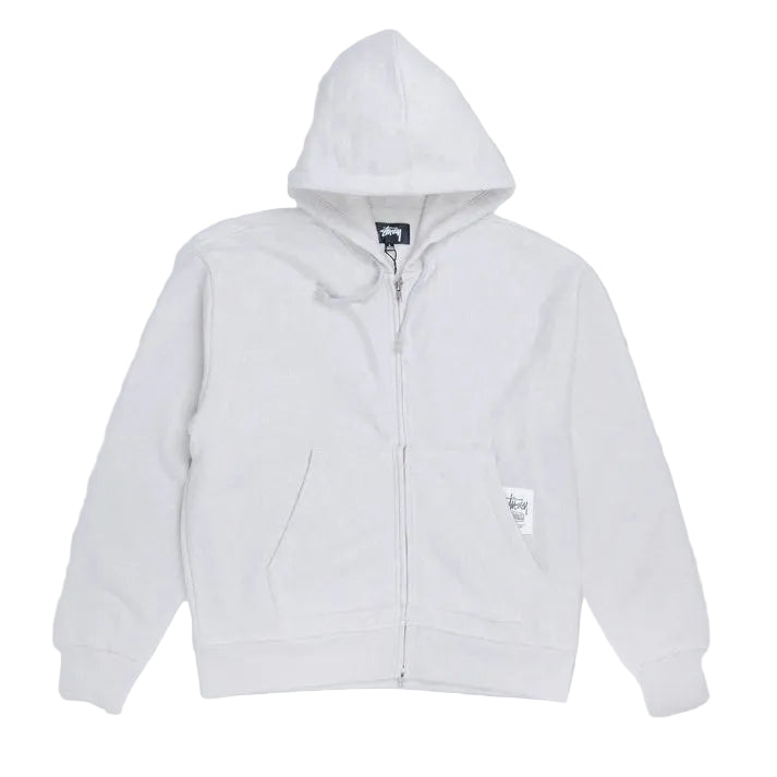 Stussy Brass Zip Knit Hood - Heather Grey - 35th North