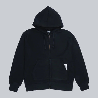Stussy Brass Zip Knit Hood - Black