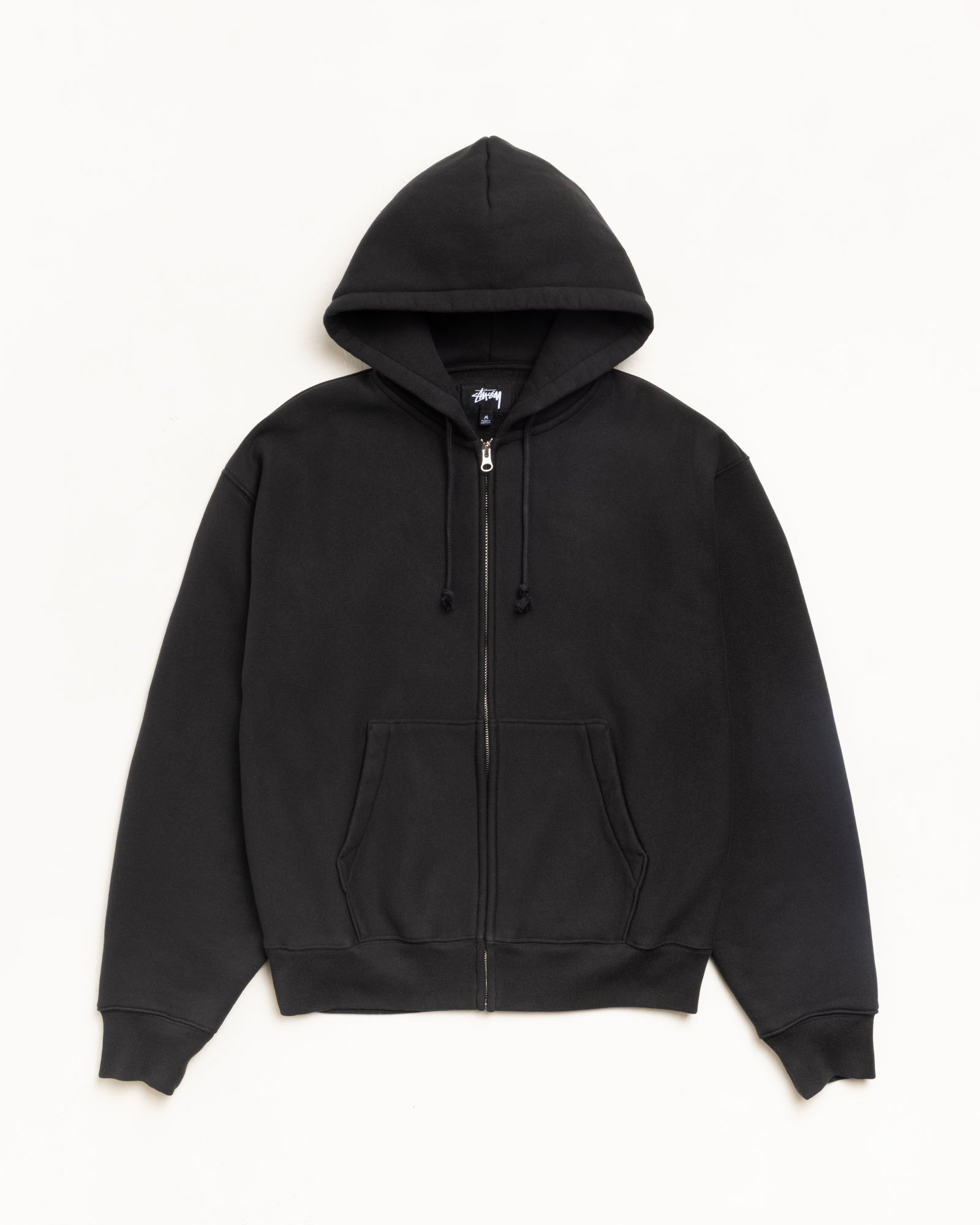 Stussy Cursive Applique Zip Hood - Black