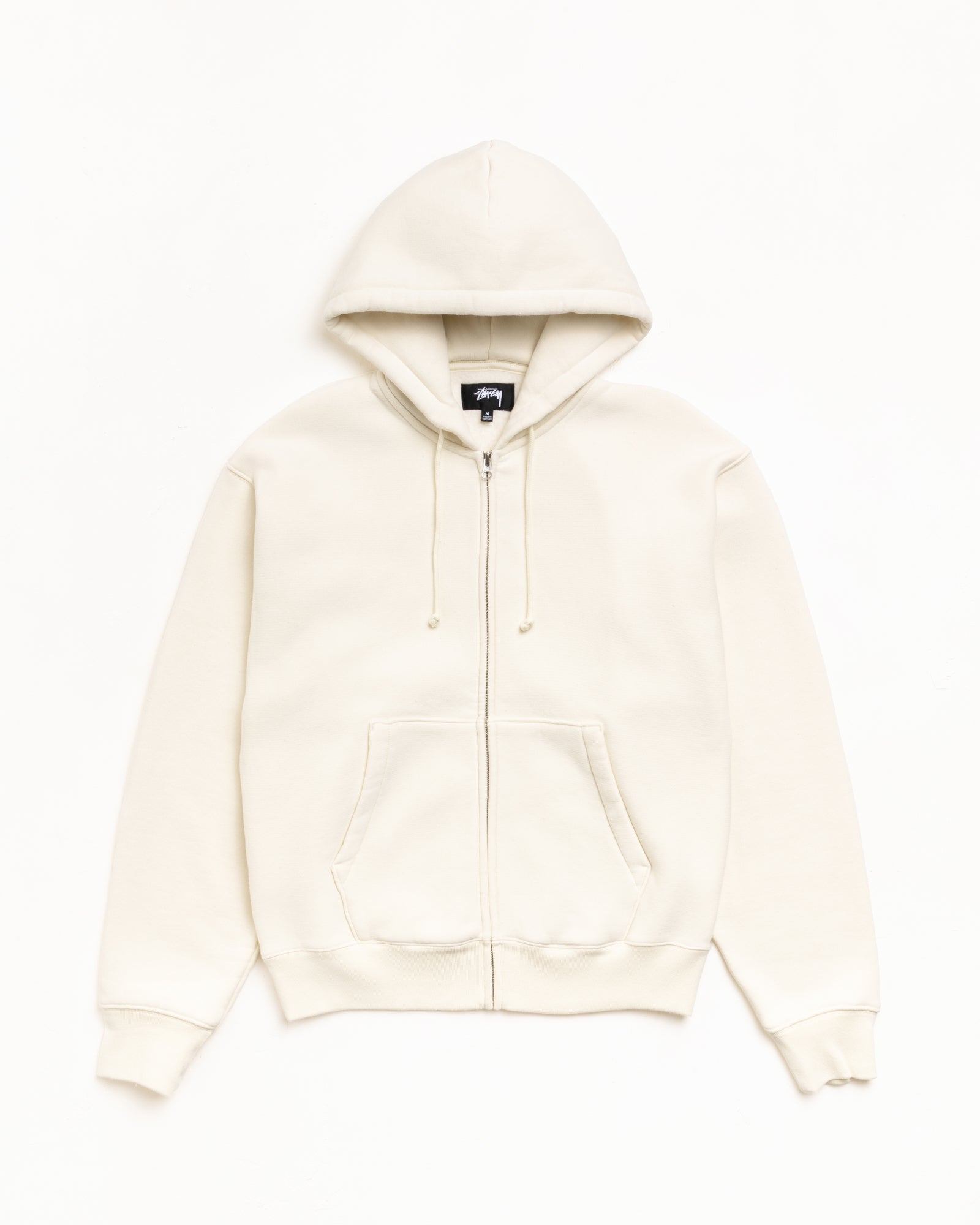 Stussy Cursive Applique Zip Hood - Natural