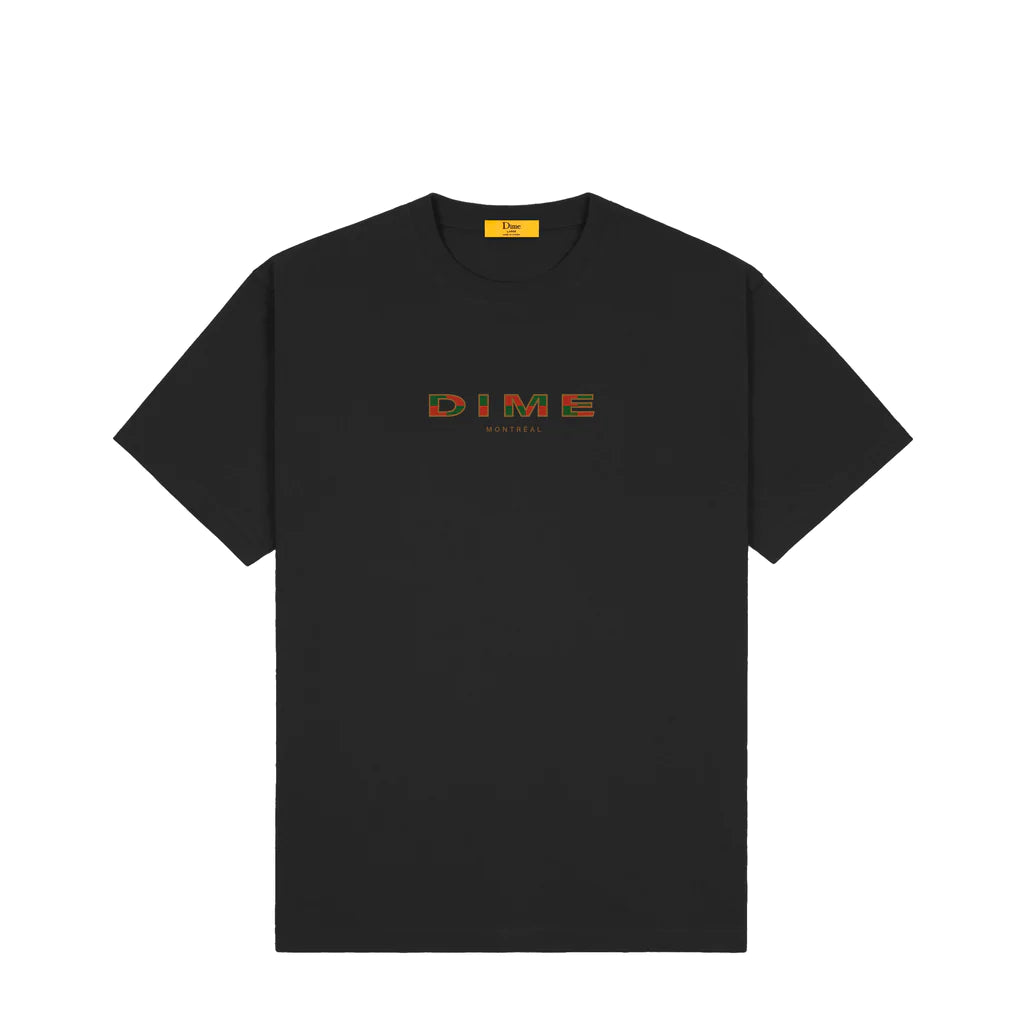 Dime Block Font T-shirt - Black