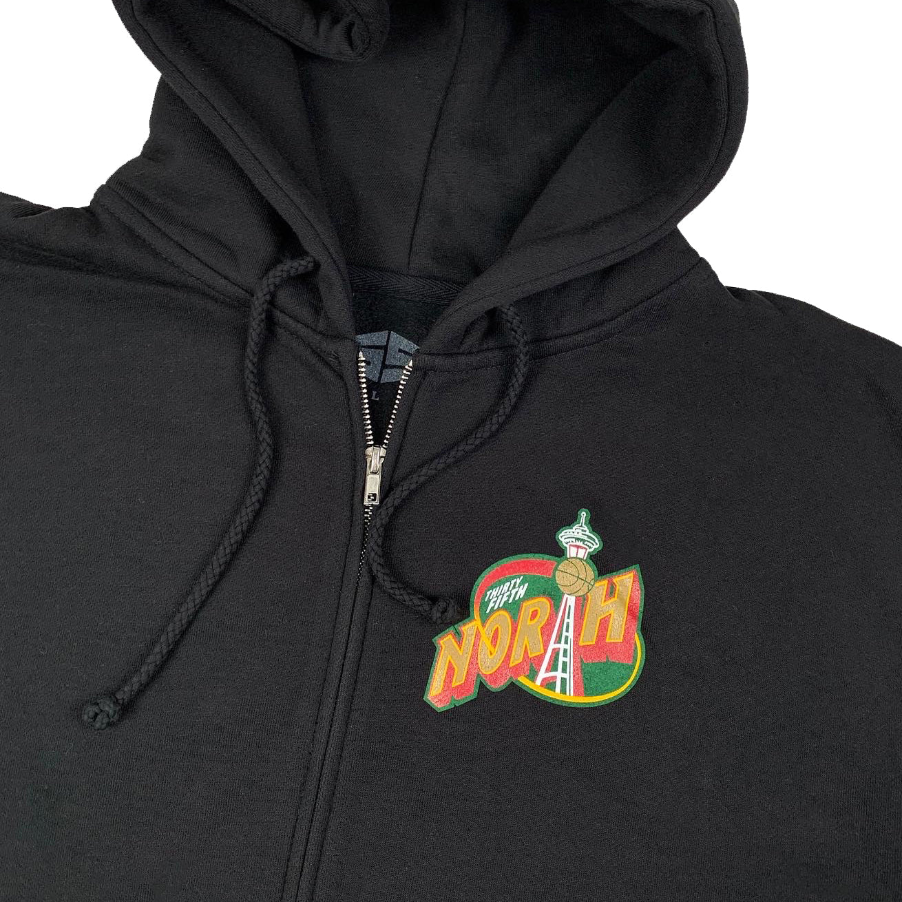 35th North 96ers Zip Up Hoodie- Black