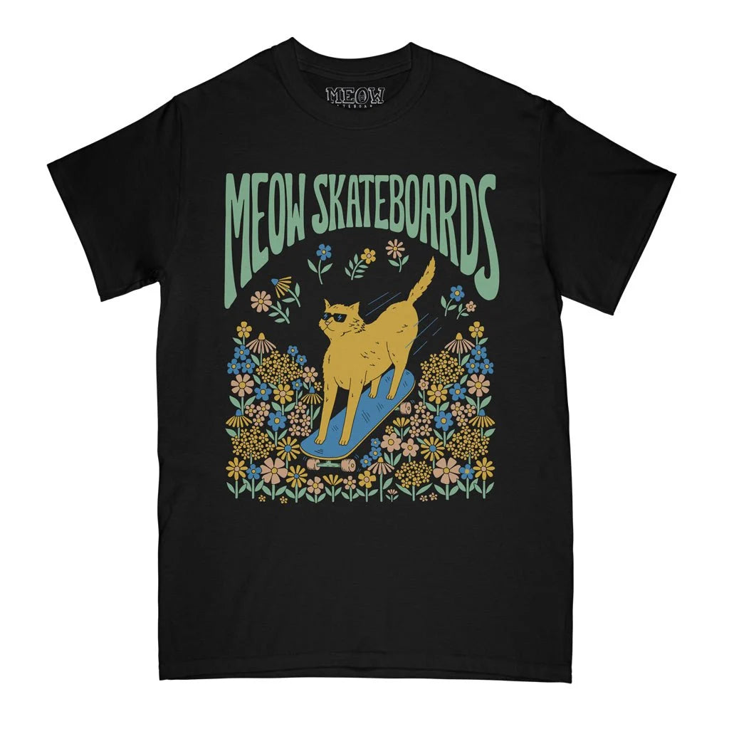Meow Skateboards Meadow YOUTH T-Shirt - Black