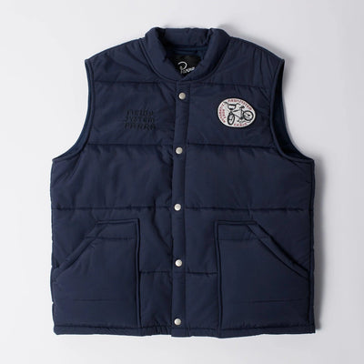Parra New System Puffer Vest - Navy Blue