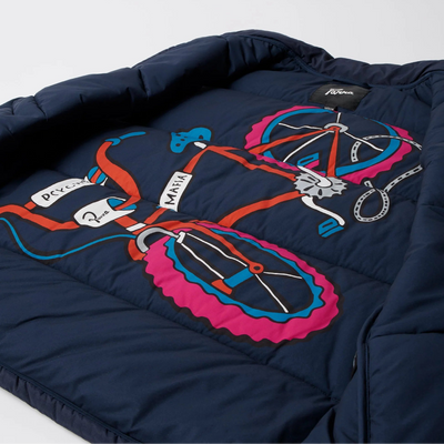 Parra New System Puffer Vest - Navy Blue