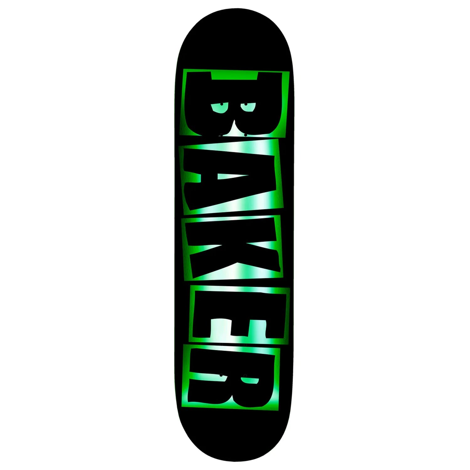 Baker Jacopo Brand Name Logo Deck - 8.25 (Black Green Foil)