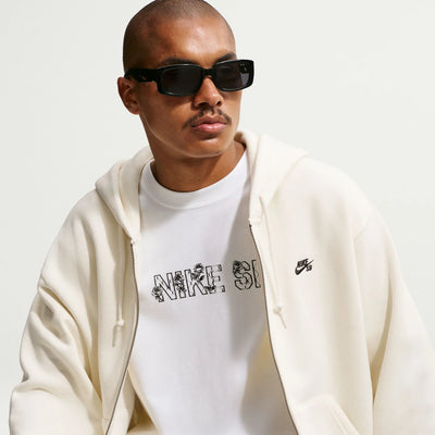 Nike SB Essential Logo Zip Up Hooded Sweatshirt - Cream