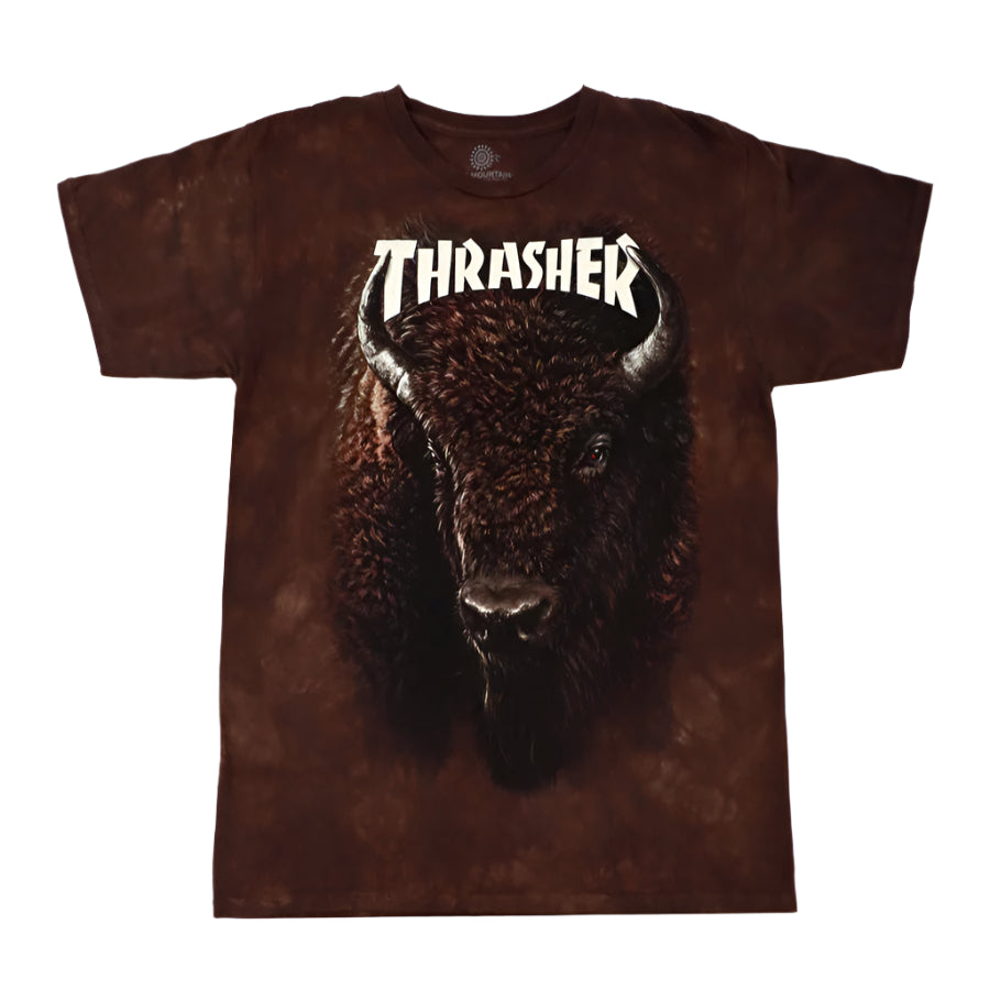 Thrasher Bison T-Shirt - Brown