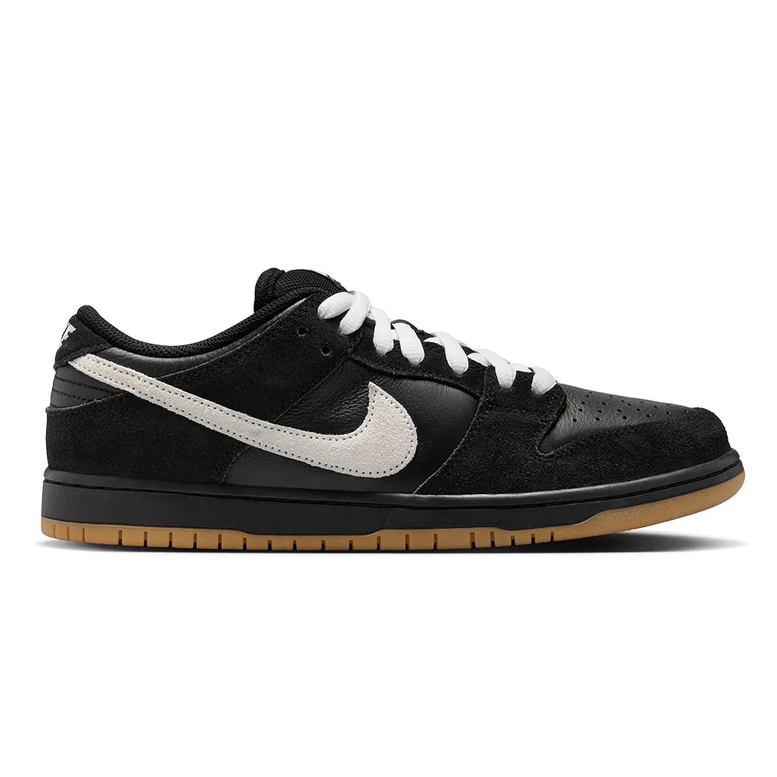 Nike SB Dunk Low Pro Shoes - Black White Gum