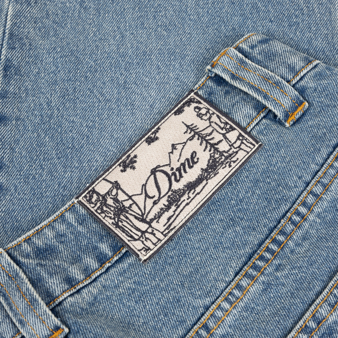 Dime Baggy Denim Pants - Sandblasted Indigo | 35th North