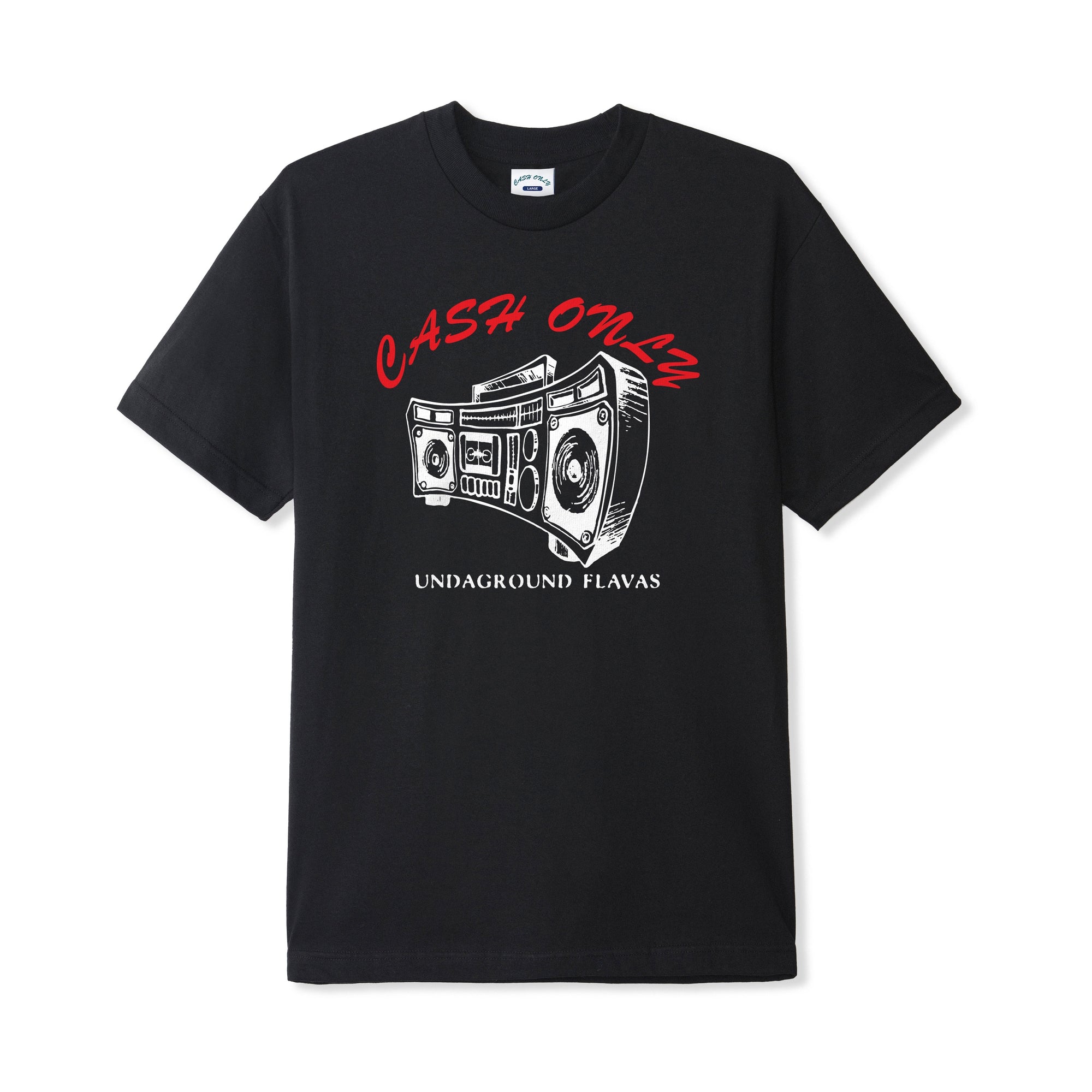 Cash Only Boombox Tee - Black