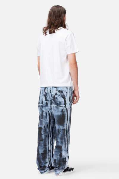 Dime Relaxed Denim Pants - Light Blue (Black Paint)