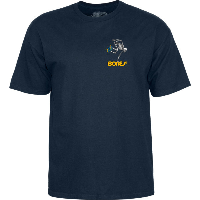 Powell Peralta Bones Skateboard Skeleton Tee - YOUTH - Navy