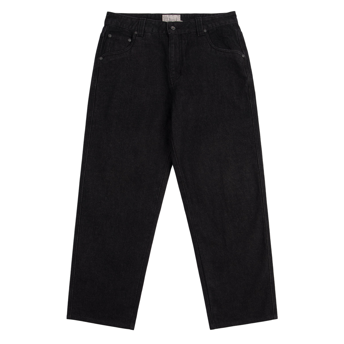 Dime Relaxed Denim Pants - Black Washed