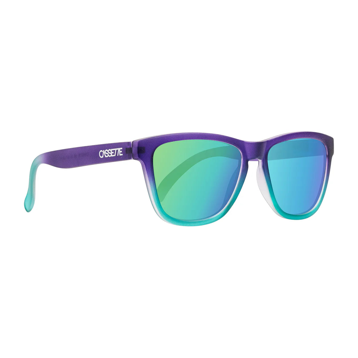 Cassette Optics Easy Livin' Sunglasses - Purple Seafoam Fade / Polarized Green Mirror Lens