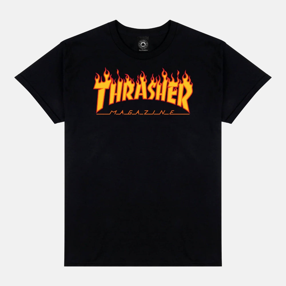 Thrasher Magazine Flame T-Shirt - Black