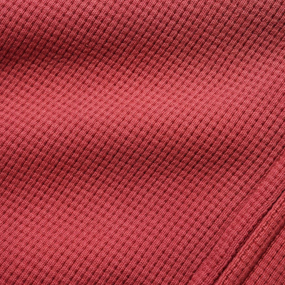 Butter Goods Faded Waffle Zip-Thru Hood - Washed Red