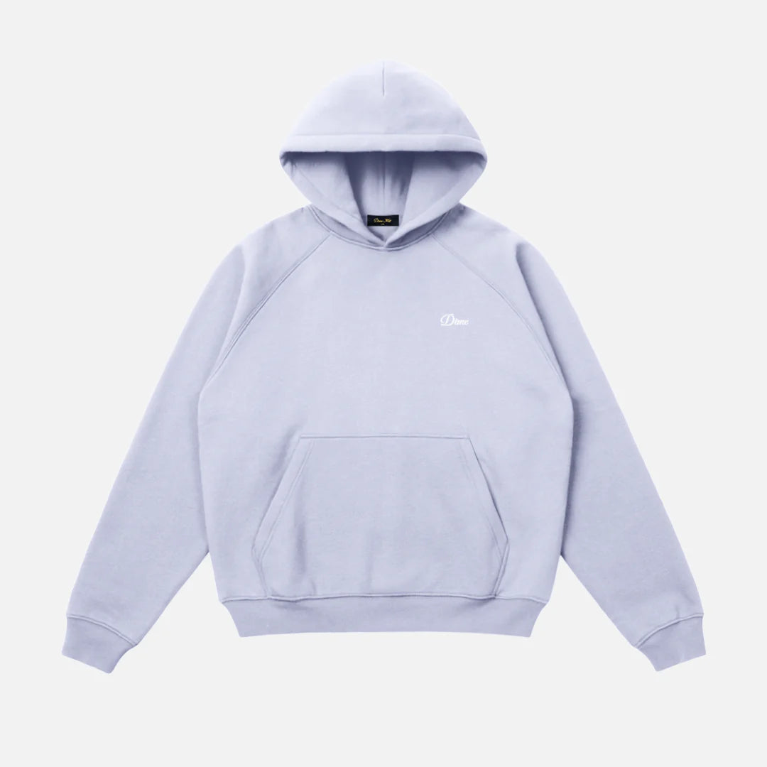 Dime Cursive Small Logo Hoodie - Gray Lavender