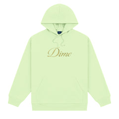 【希少カラー】Dime point logo faded hoodie Dime Cursive Logo Hoodie - Sage Green - 35th North