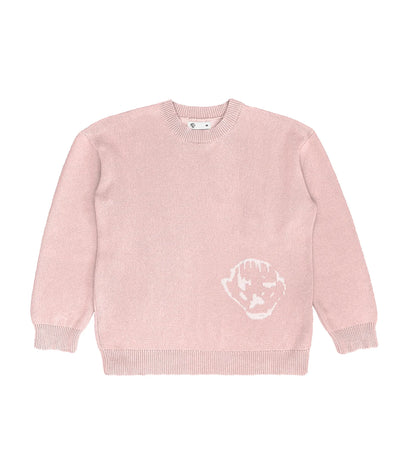 Dancer Head Knit Sweater - Dusty Rose