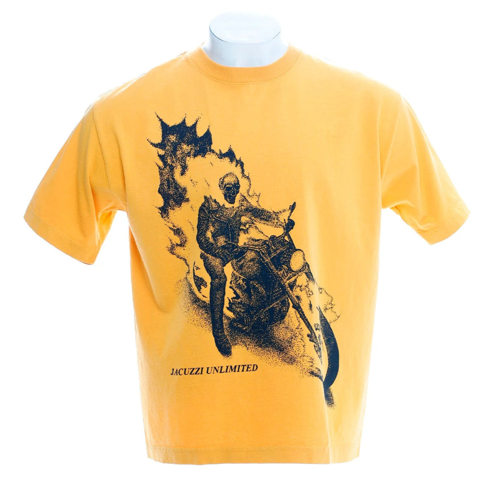 Jacuzzi Unlimited Hell On Wheels Garment Dye Tee - Golden Glow