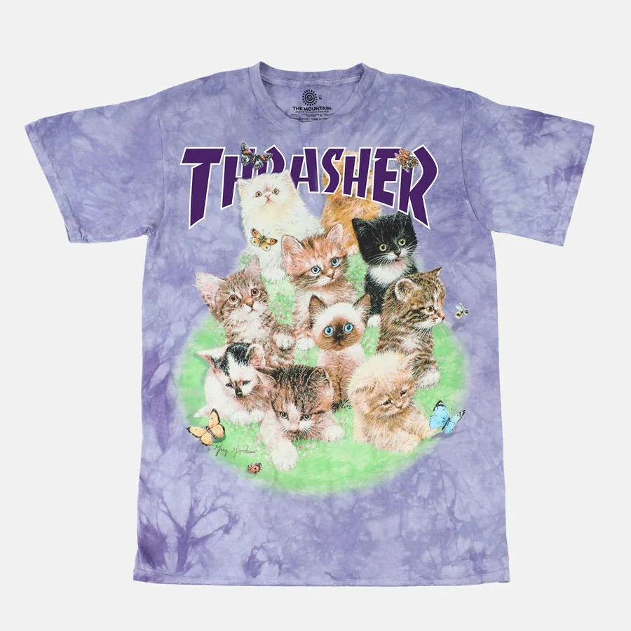 Thrasher Kittens T-Shirt - Purple