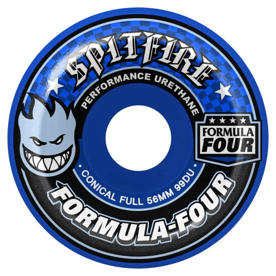 Spitfire F4 Conical Full 99a Wheels - Blue 56mm